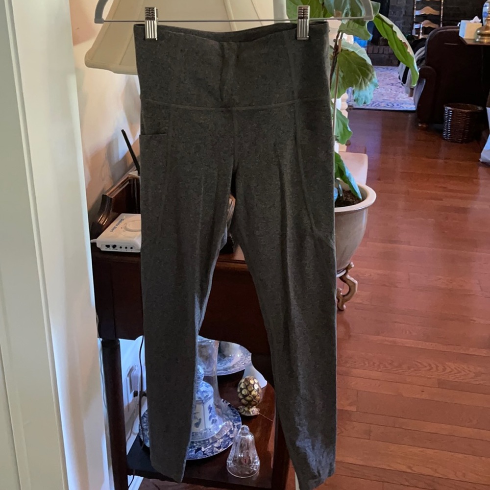 Athleta Gray Pocket Leggings, S